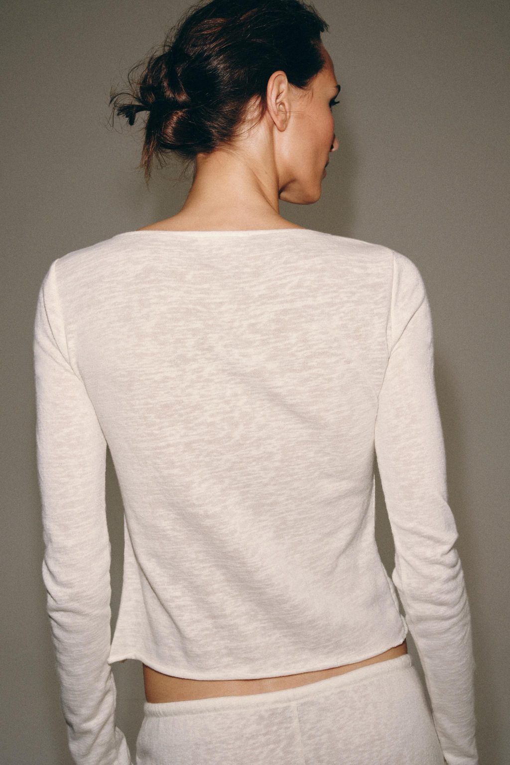 CAMISETA R?STICA BOTONES / Crudo - Zara фото 3
