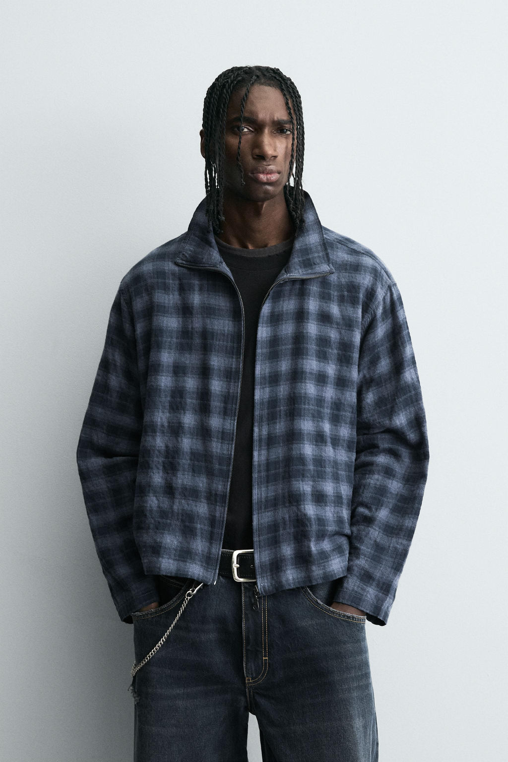 CHECK ZIP-UP SHIRT - Zara фото 2