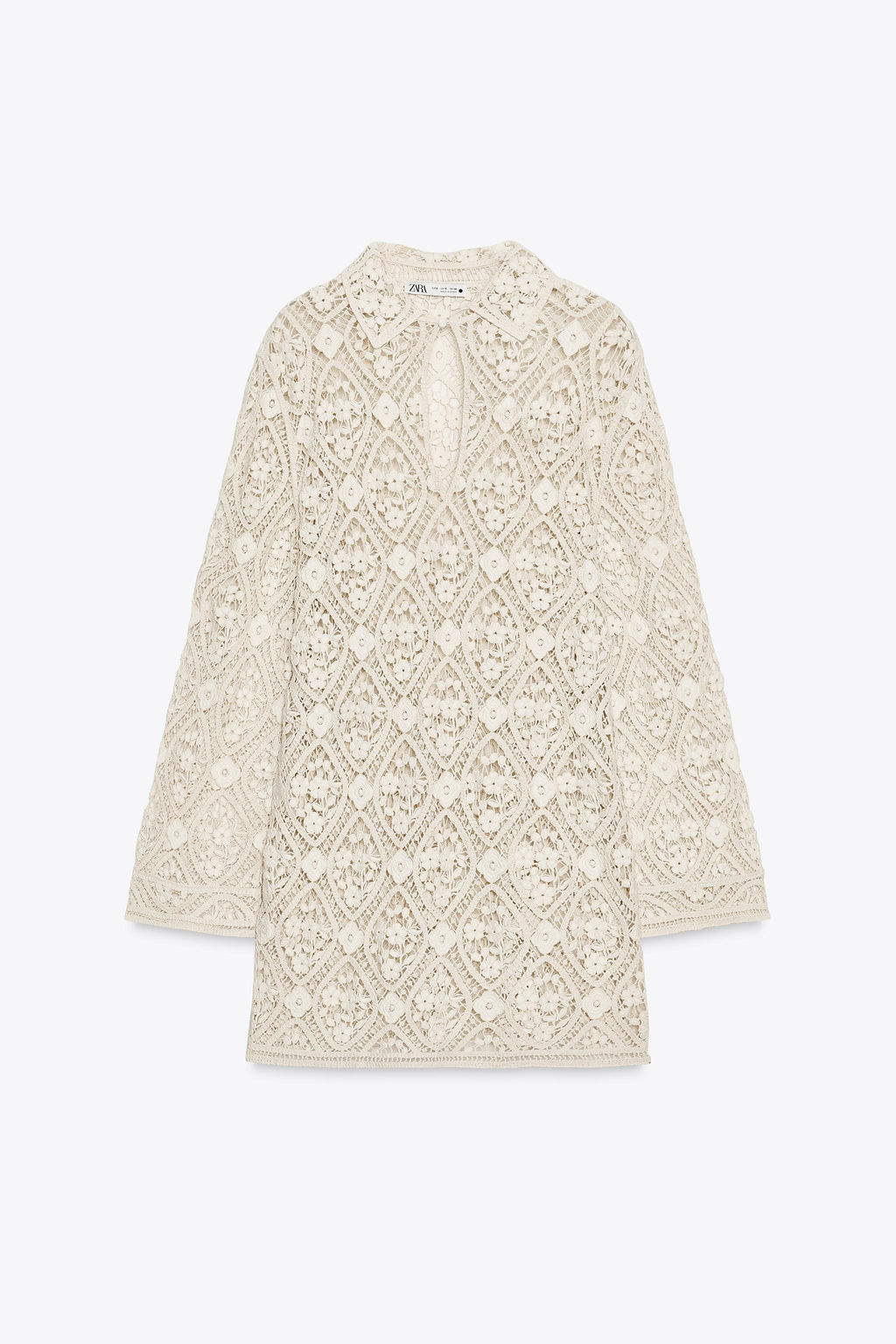 ZW COLLECTION CROCHET MINI DRESS - Zara фото 16