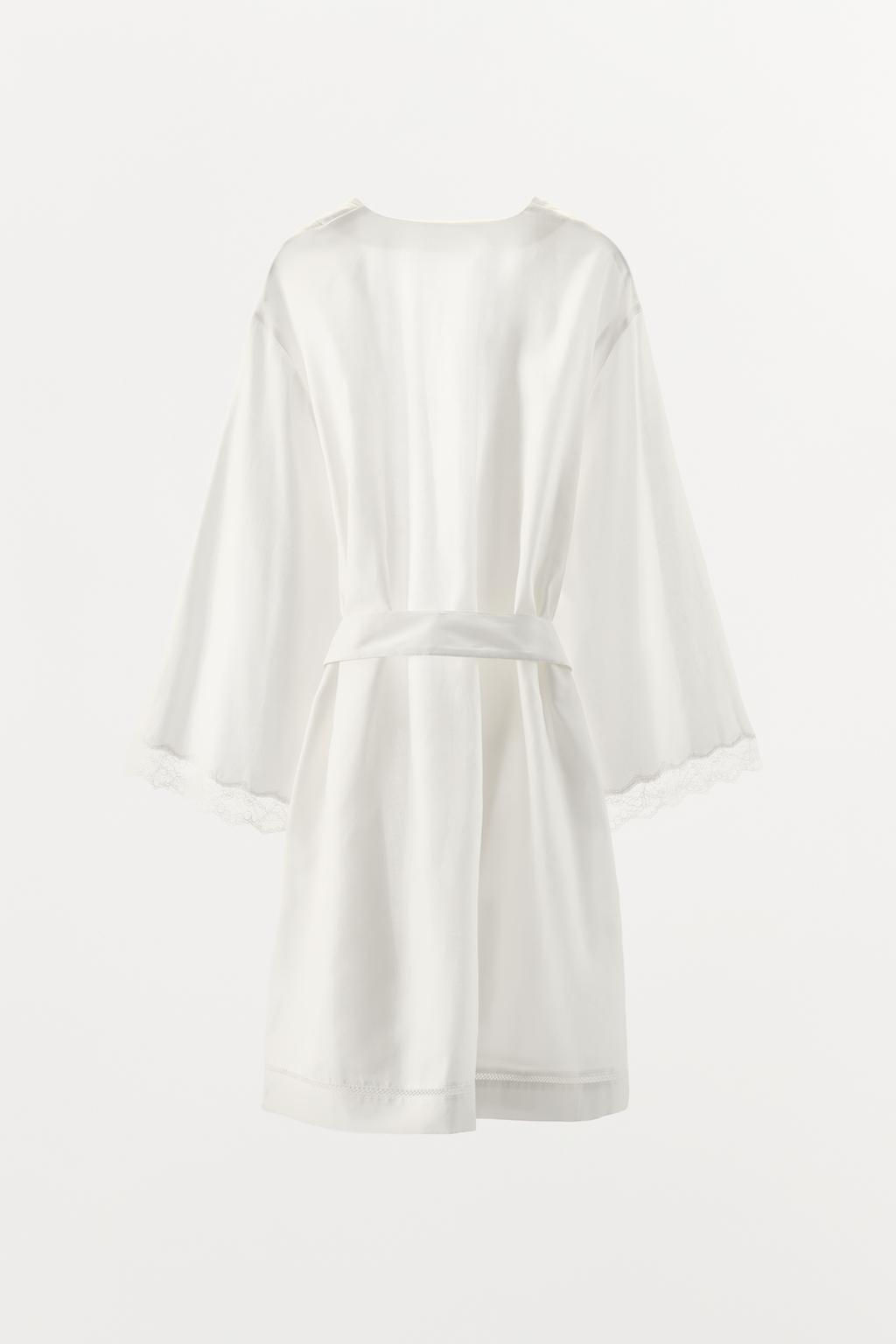 LACE LADDER STITCH DRESSING GOWN - Zara фото 7