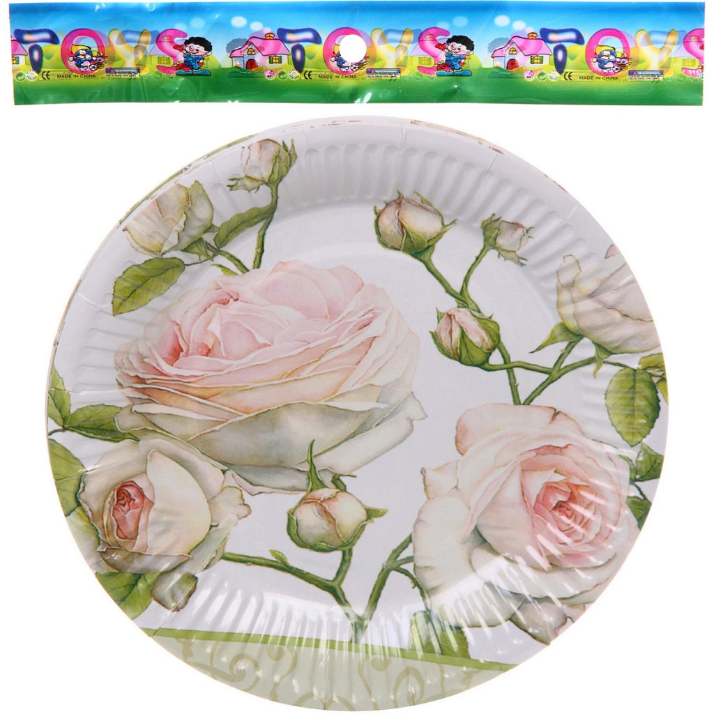 Тарелка бумажная 18 см в наборе 10 шт "Цветочное очарование"