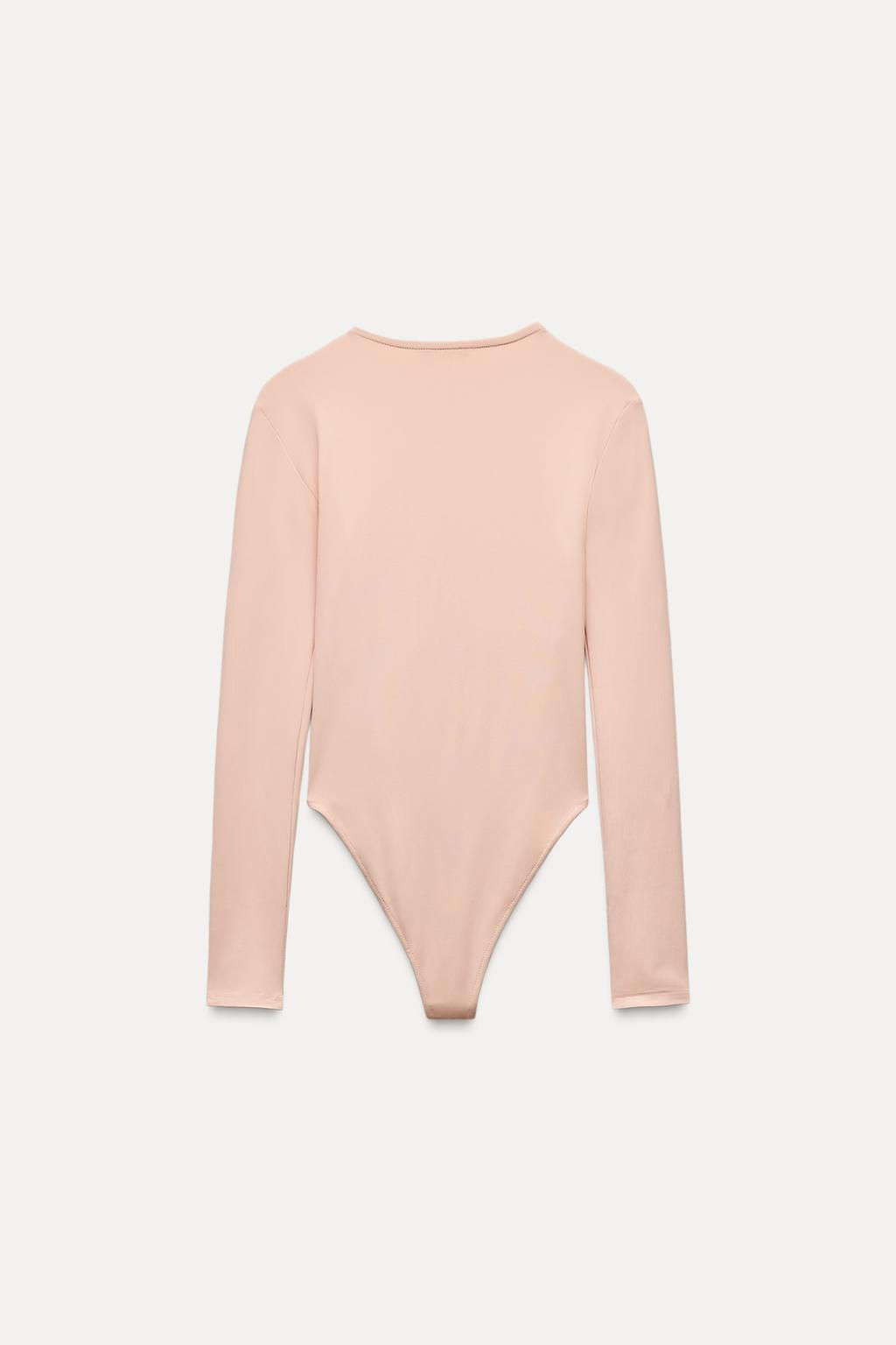 LONG SLEEVE POLYAMIDE BODYSUIT - Zara фото 6