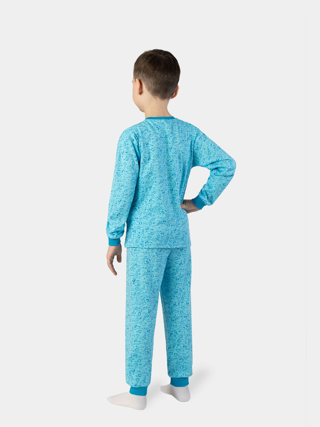 Пижама детская бирюза морской мир