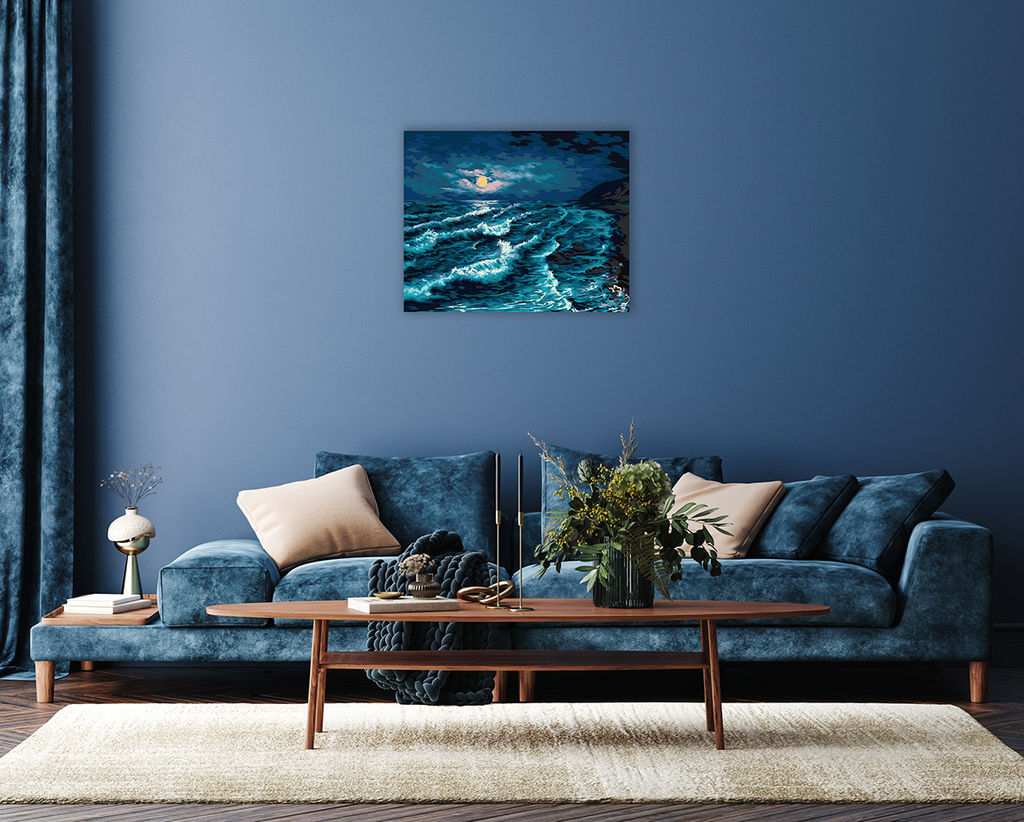 ФРЕЯ PNB/PL-087 Набор для раскрашивания по номерам 50 х 40 см Лунная ночь на море фото 4