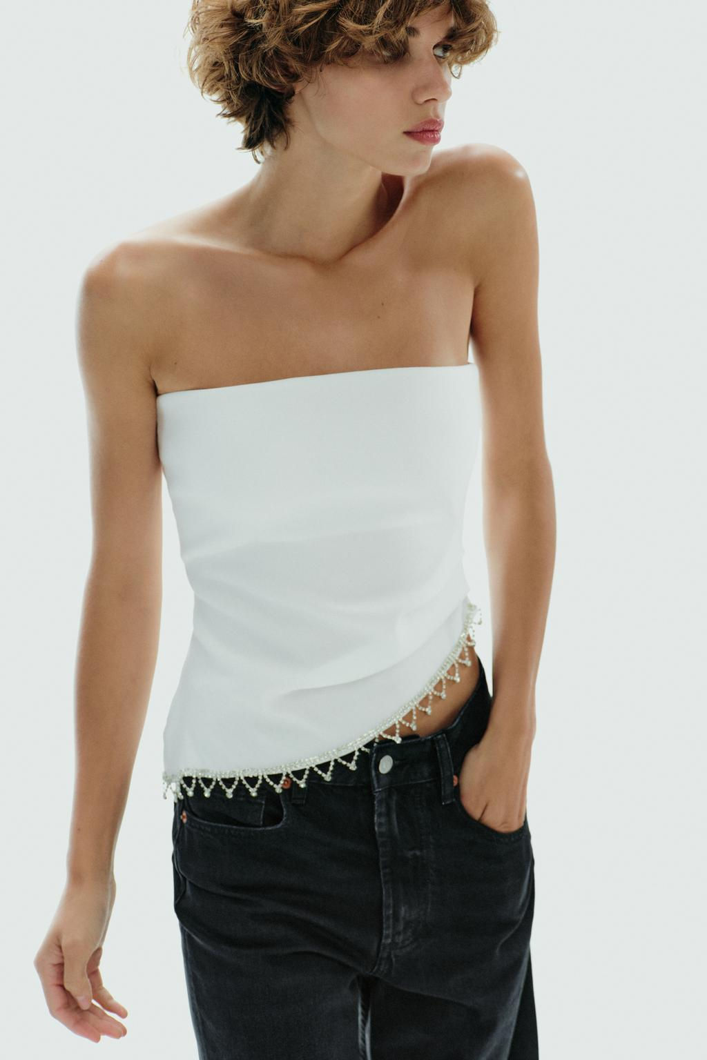 JEWEL STRAPLESS TOP - Zara фото 2