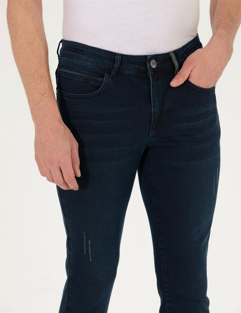 Koyu Lacivert Slim Fit Jean Pantolon - Pierre cardin фото 6
