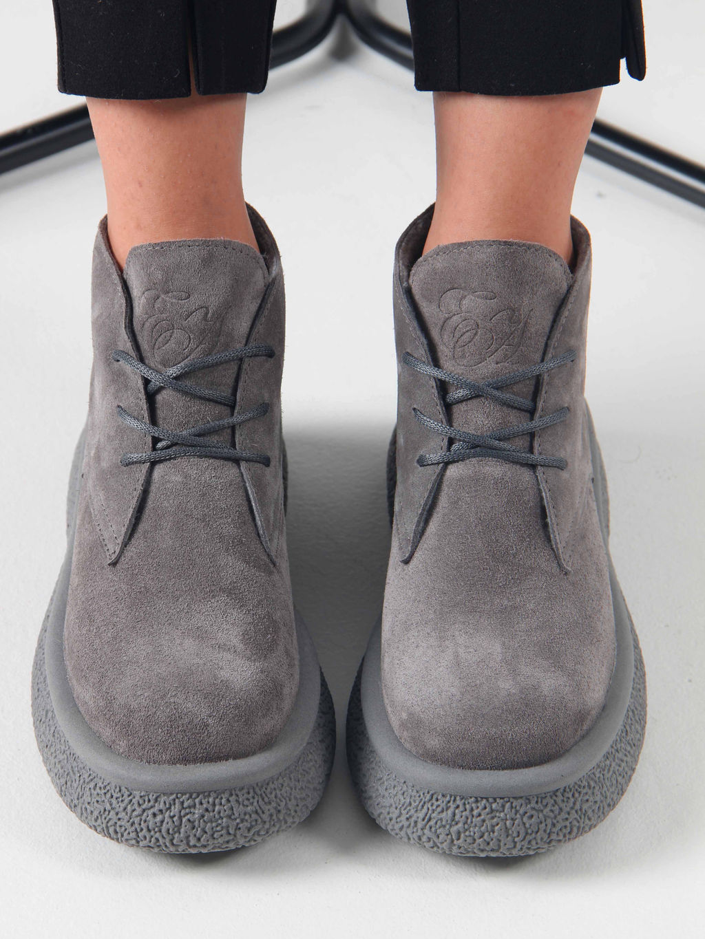 Ботинки EDART 308.агата gr. серый замок замша б/байка - Ed'art фото 11