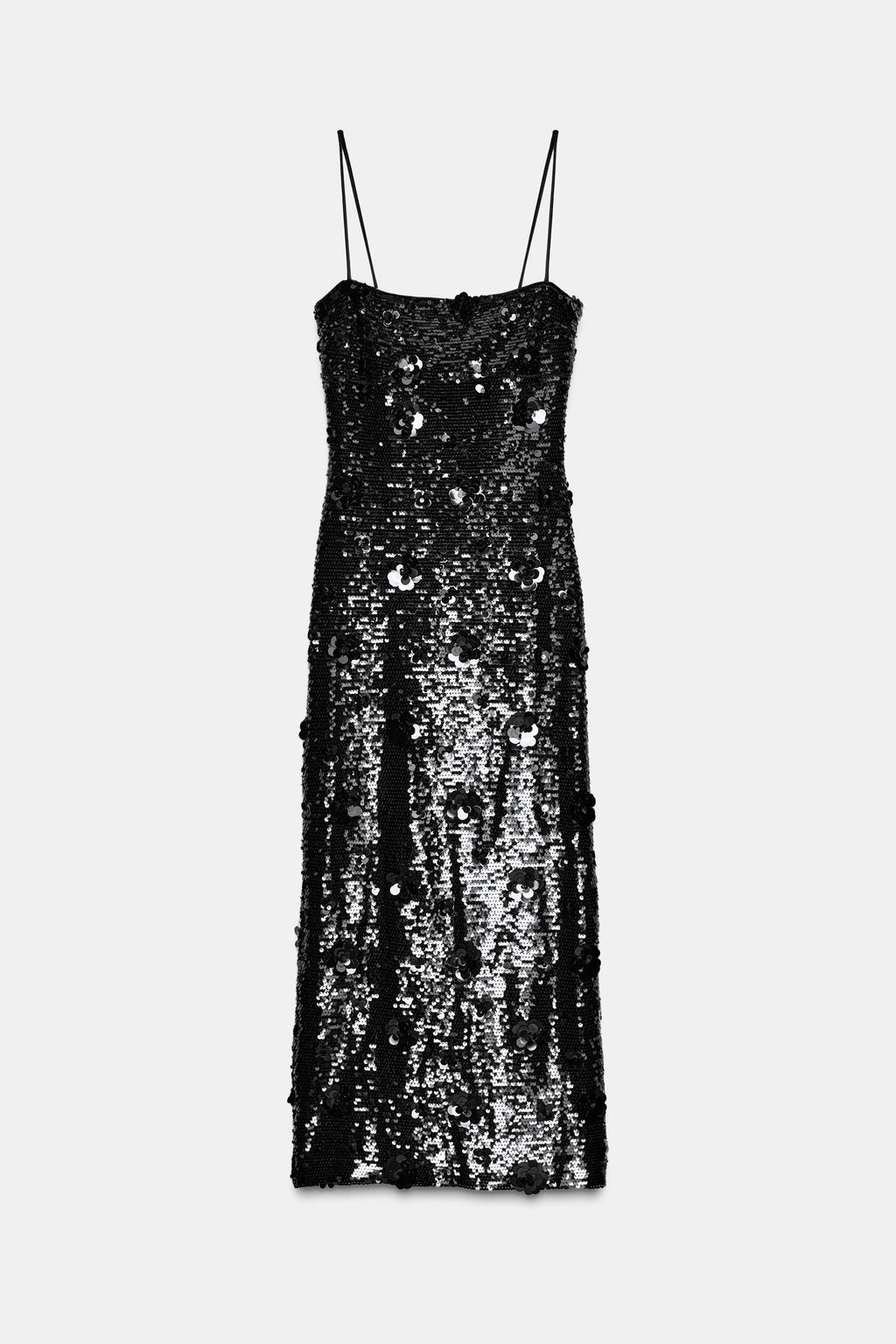FLORAL SEQUIN MIDI DRESS - Zara фото 2
