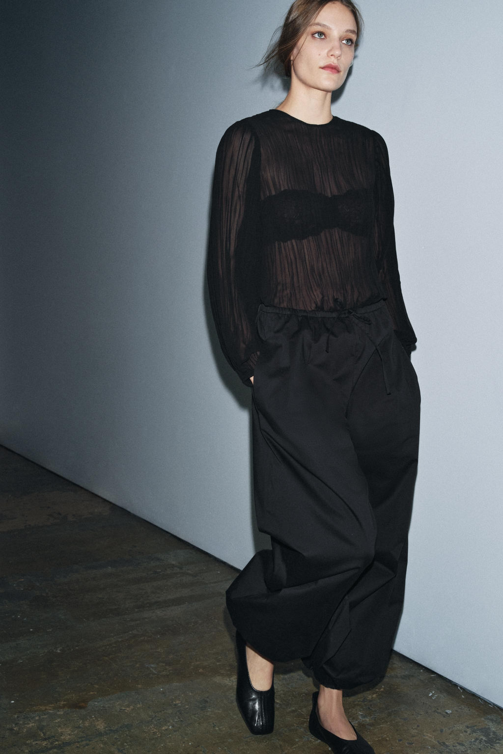 ZW COLLECTION PLEATED BLOUSE - Zara фото 5