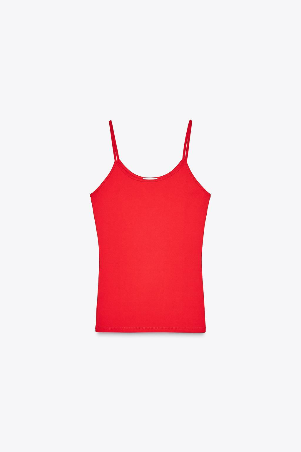 POLYAMIDE TOP WITH THIN STRAPS - Zara фото 39