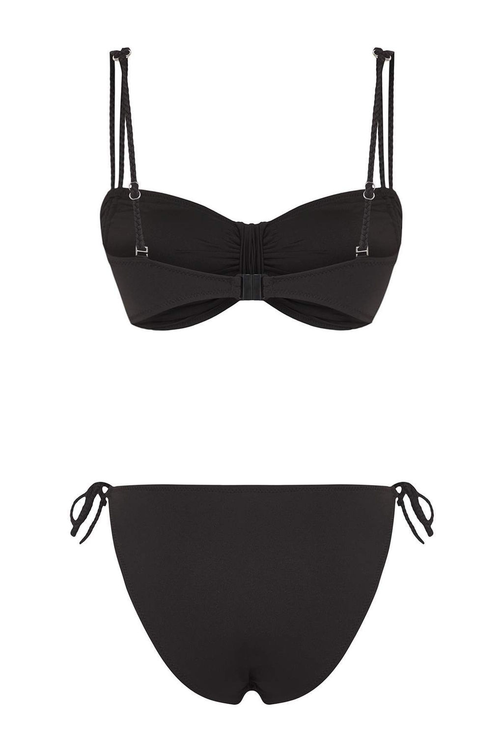 Siyah Balconette Drapeli Normal Bel Bikini Tak?m? TBESS25BT00199 - Trendyolmilla фото 6