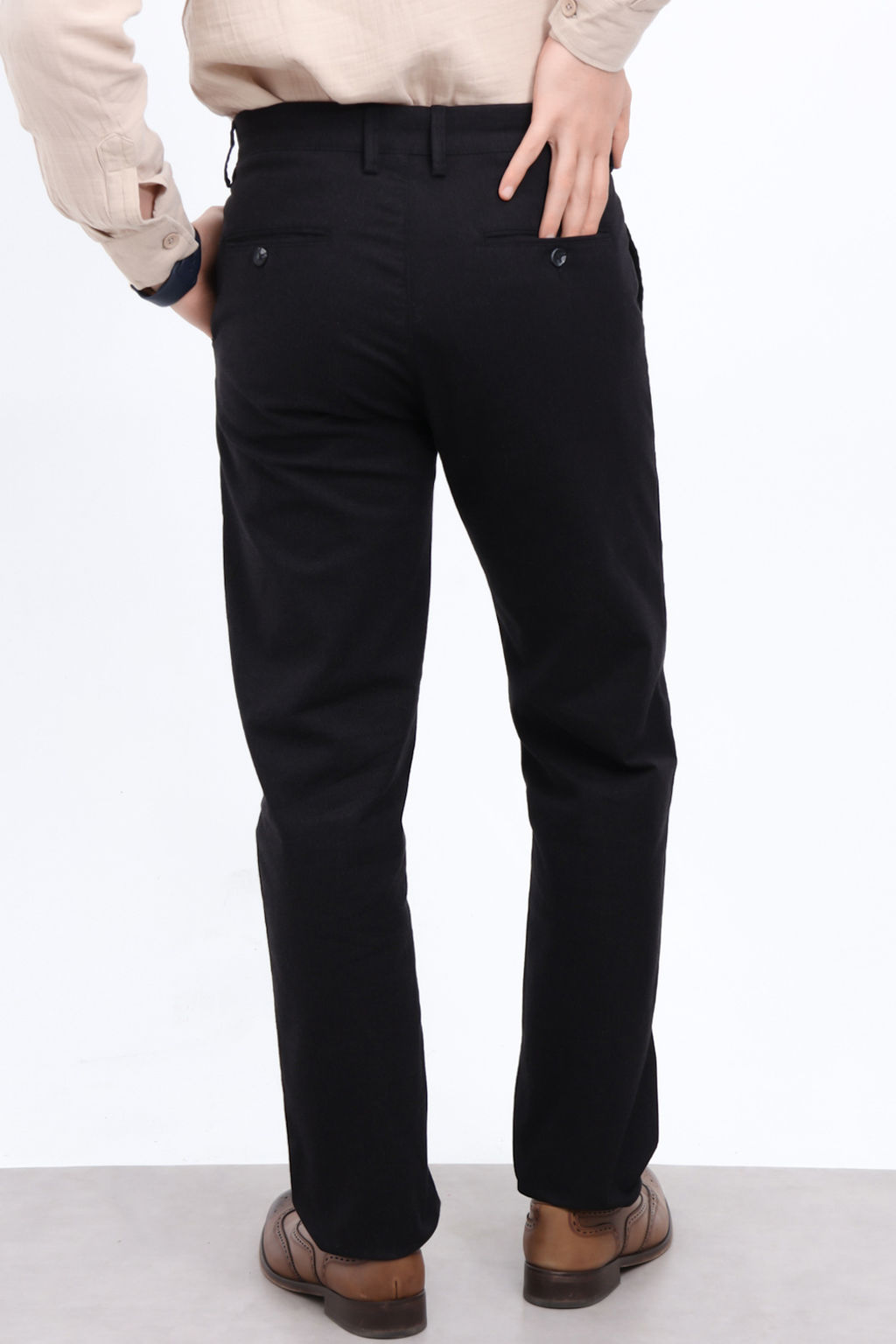 Siyah Erkek Dokuma Kumas Pantolon TMNAW26PL00032