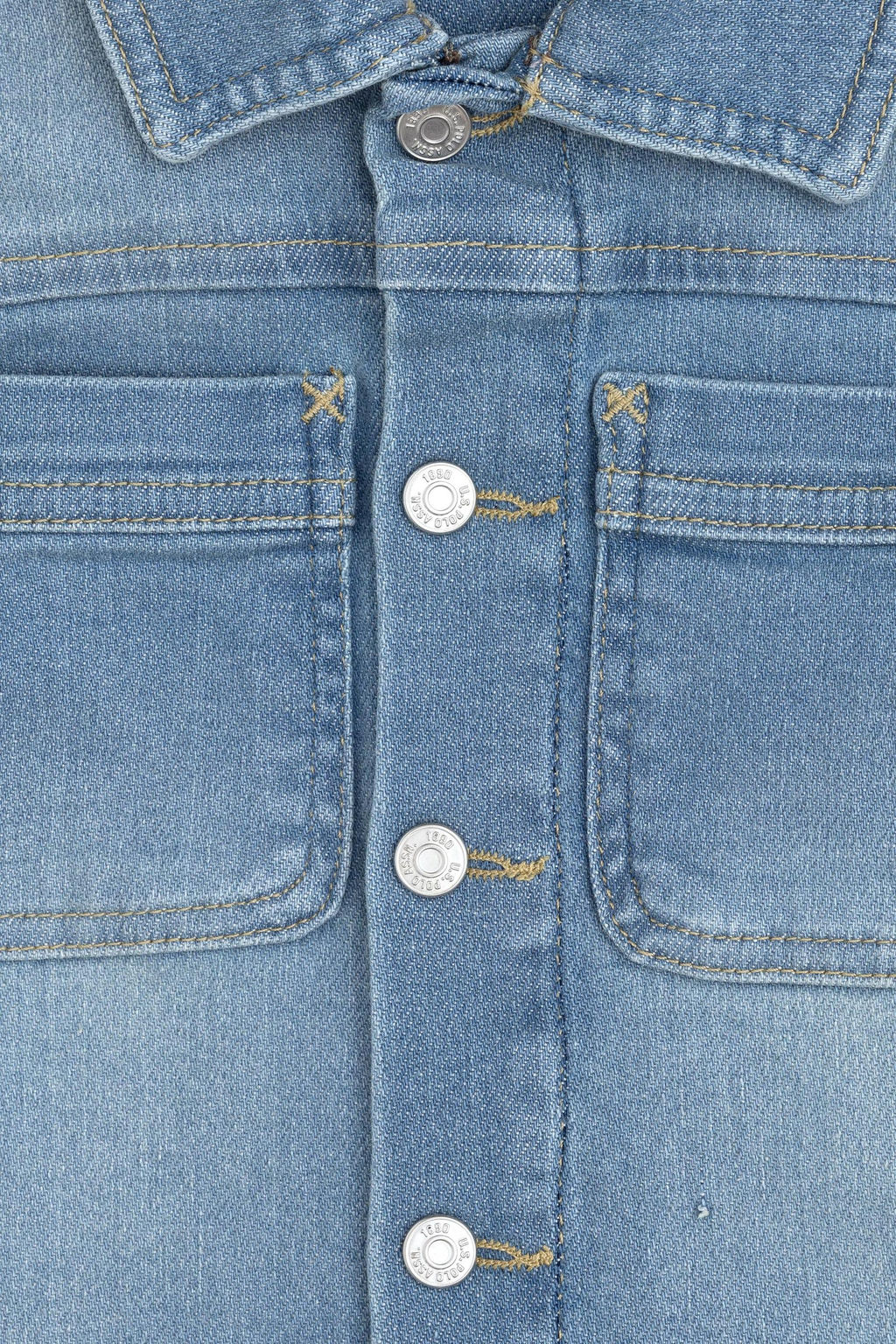 Голубая джинсовая рубашка для мальчика Неожиданная скидка в корзине - U.s. polo assn фото 3