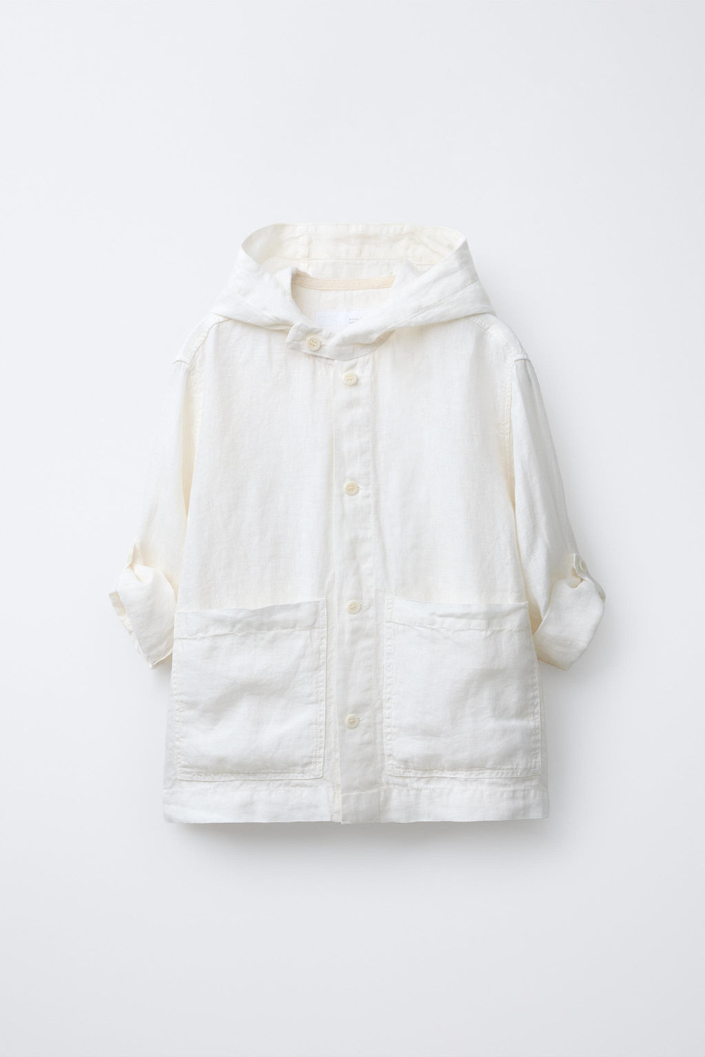 SOBRECAMISA CAPUCHA 100% LINO / Blanco - Zara фото 2