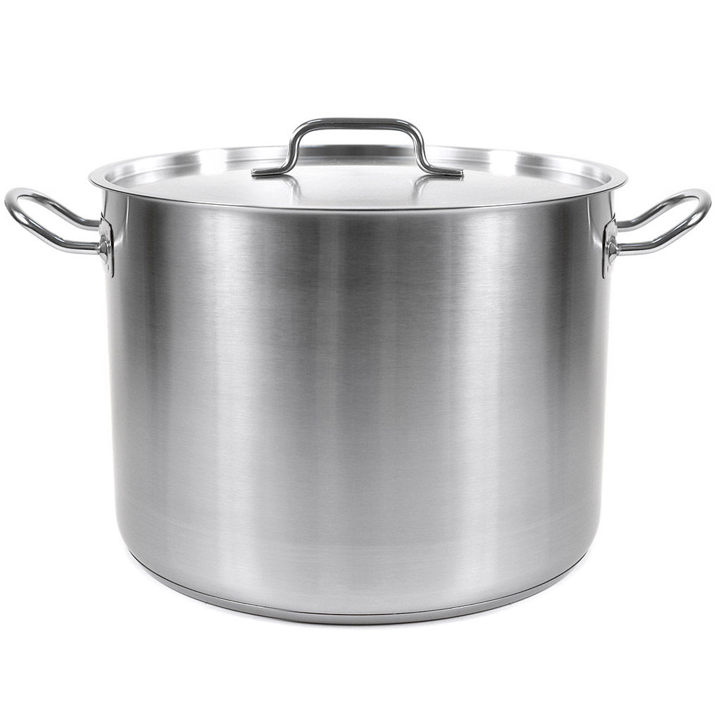 "Professional" Кастрюля из нержавеющей стали 17л, д30см, h28см, s1,2мм, металлическая крышка, тройное капсулированное дно s0,3см, Appetite (Китай)