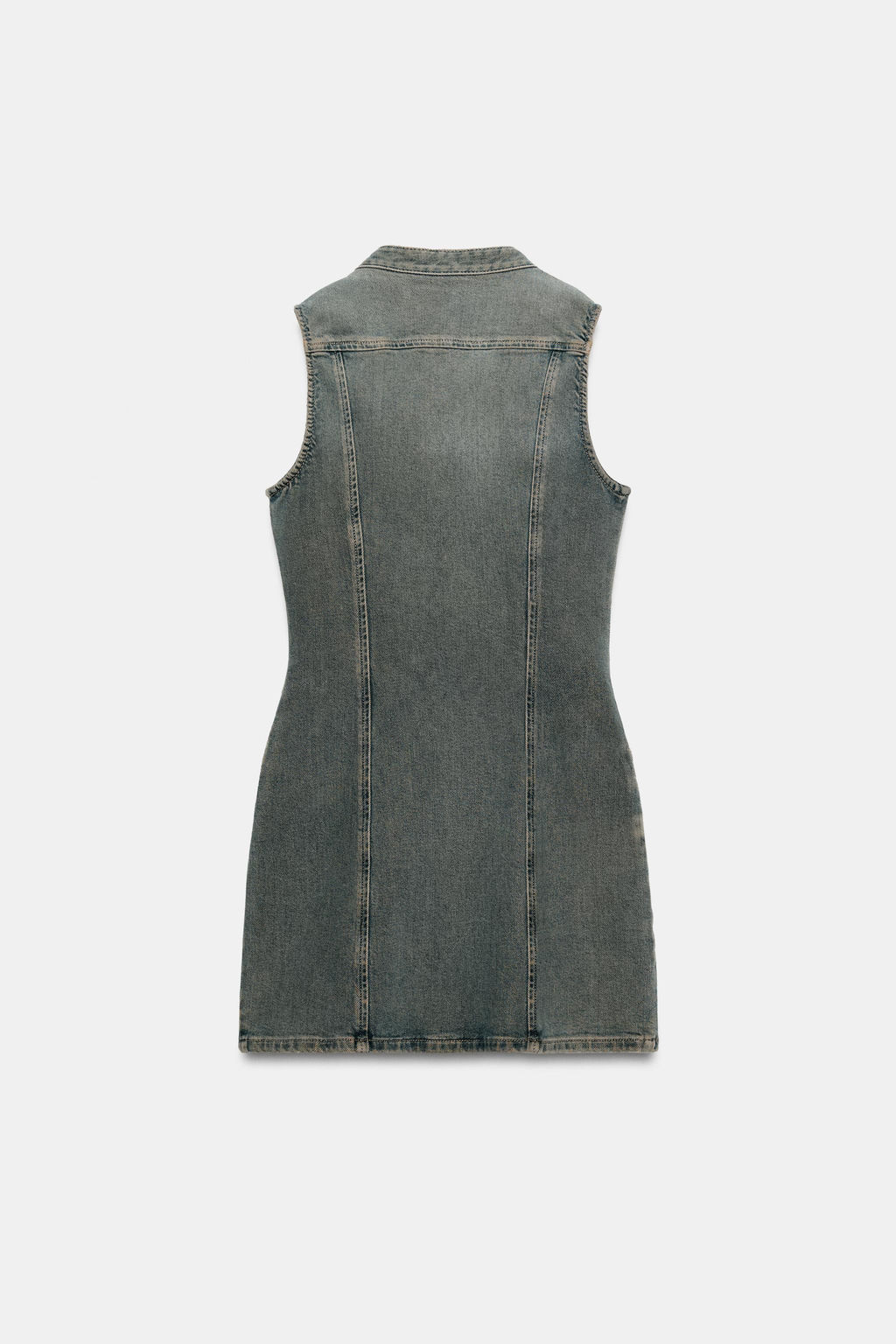 VESTIDO DENIM TRF CREMALLERA / Azul - Zara фото 5