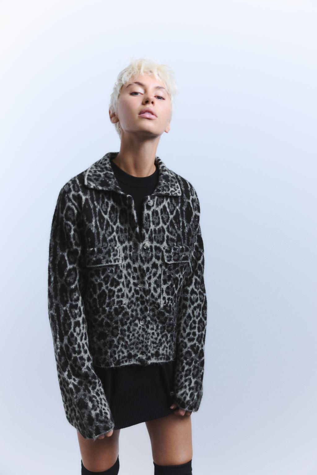 ANIMAL JACQUARD KNIT JACKET - Zara фото 2