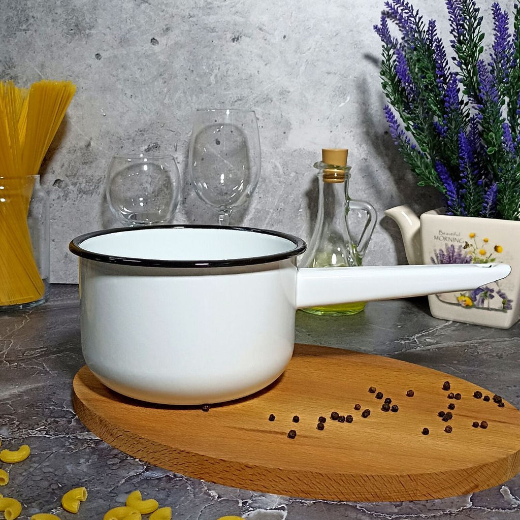 Ковш цил 1,5л. без рисунка 2с42 - Стальэмаль фото 2