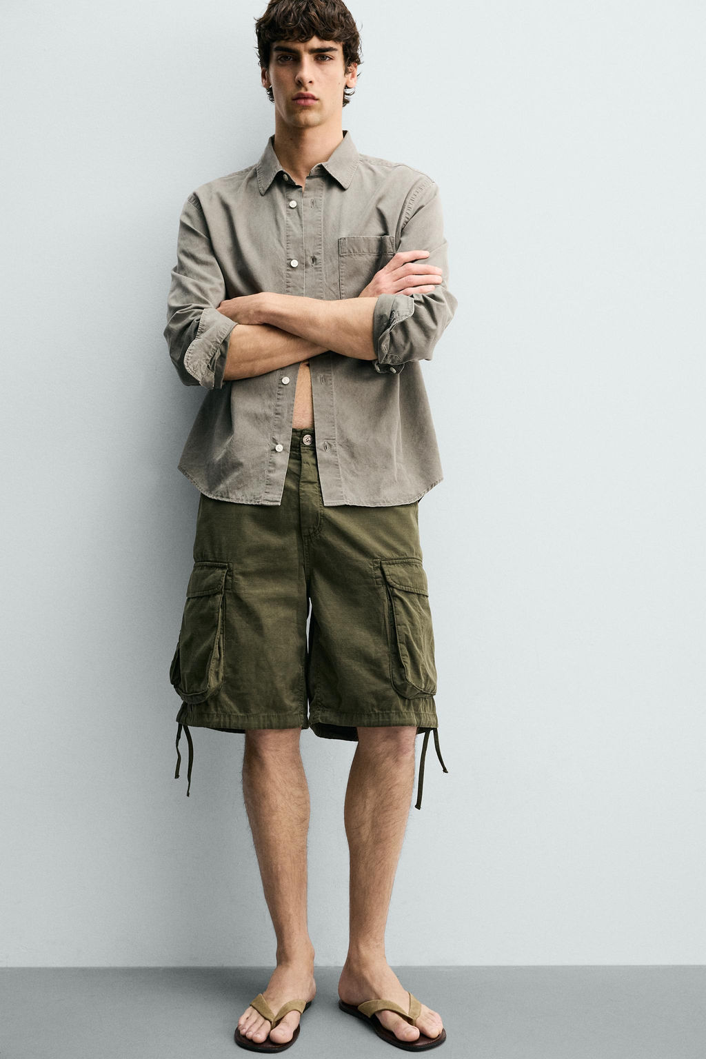 BERMUDA CARGO RELAXED FIT / Khaki - Zara фото 6