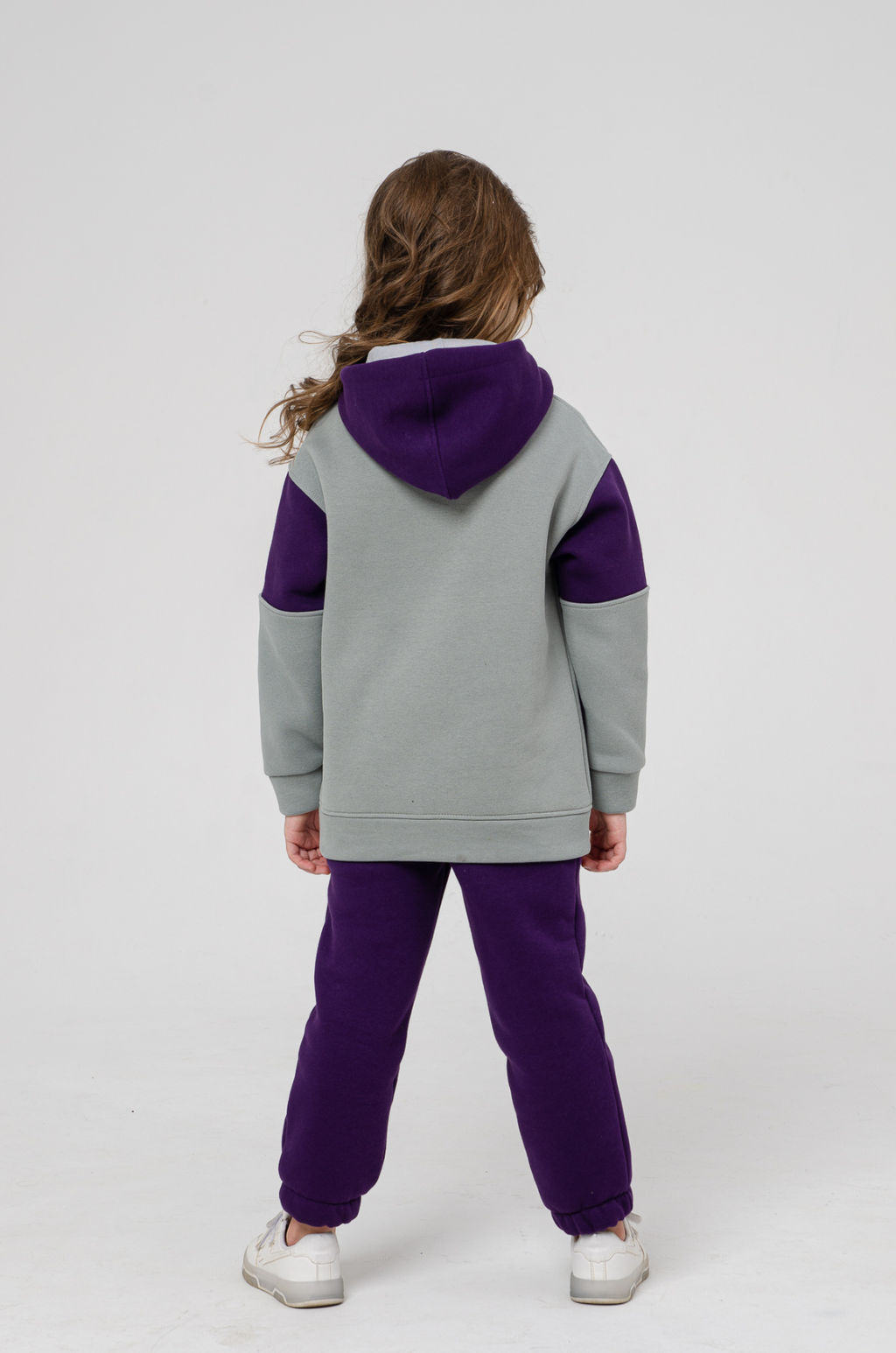 886Д Костюм детский "Серый/фиолетовый"