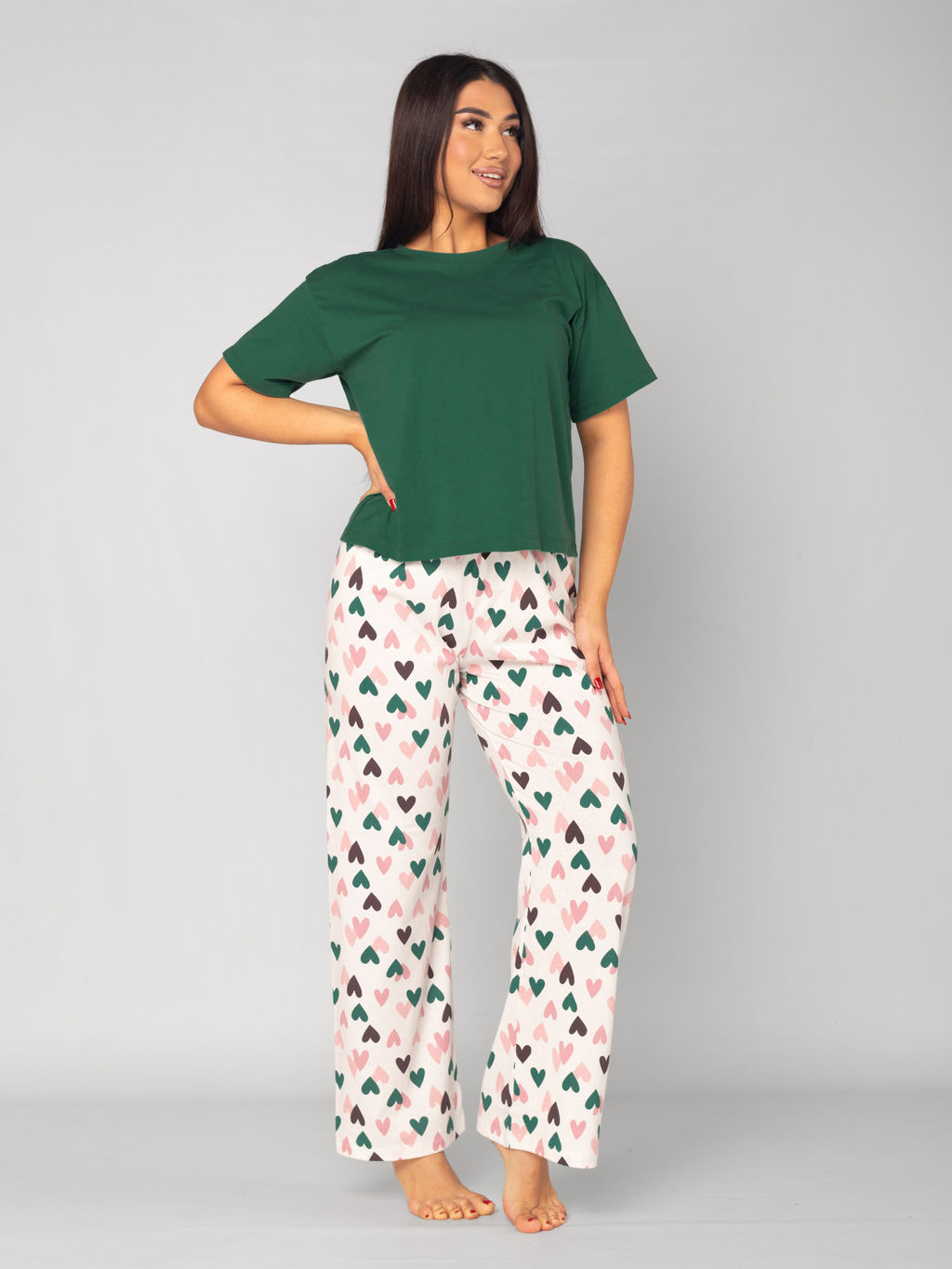 Костюм женский кулирка с брюками ФЛИРТ ЗЕЛЕНЬ - Domtrik фото 6