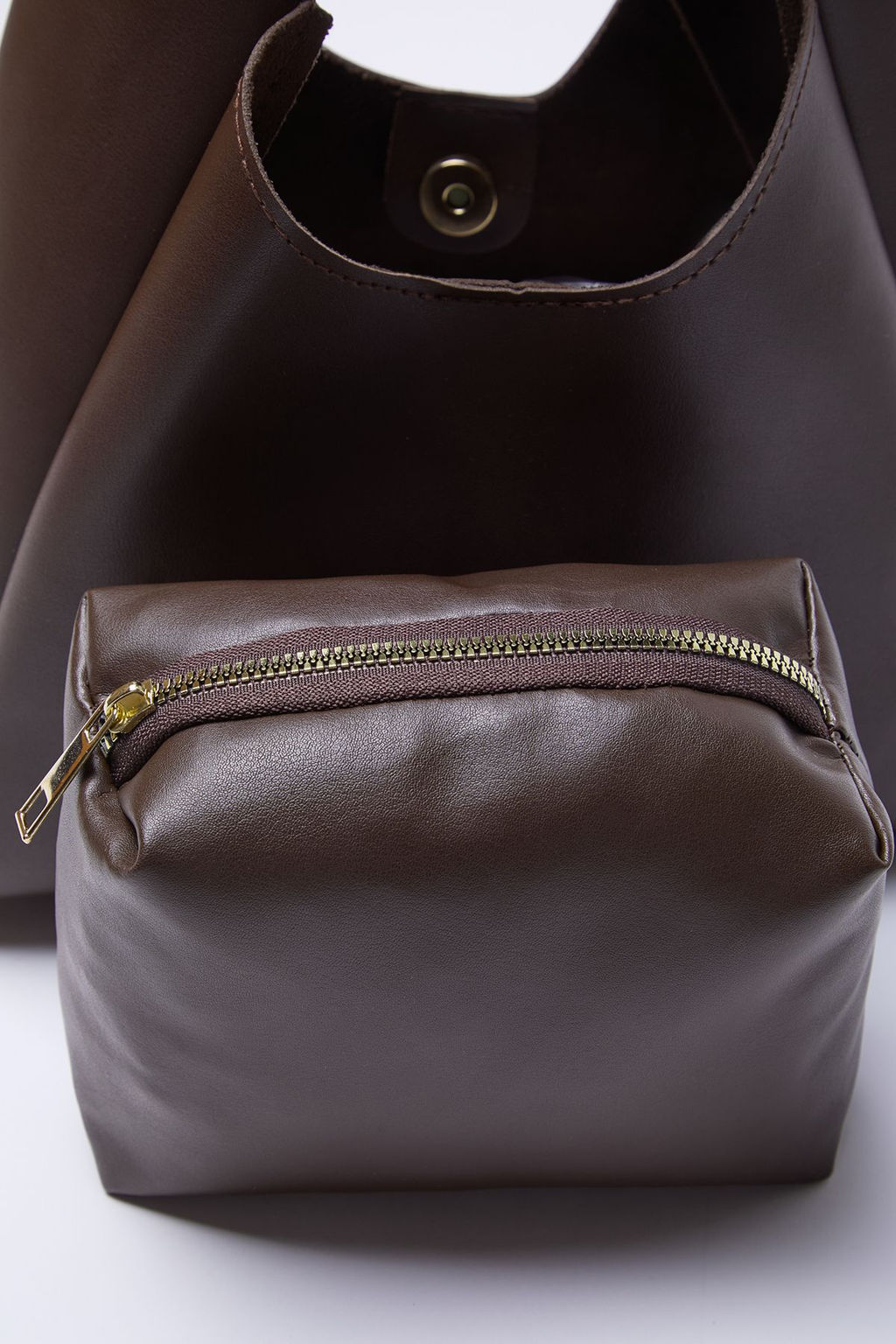 Koyu Kahverengi Yavrulu Oval Kad?n Omuz Canta TAKAW25OC00007 - Trendyolmilla фото 6