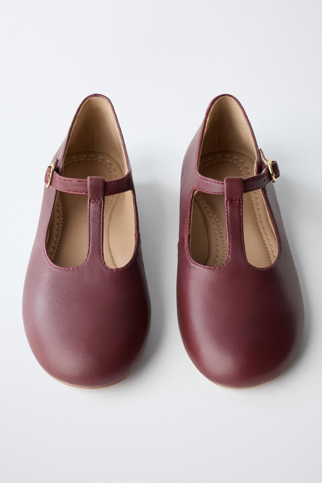 T-BAR LEATHER BALLET FLATS - Zara фото 4