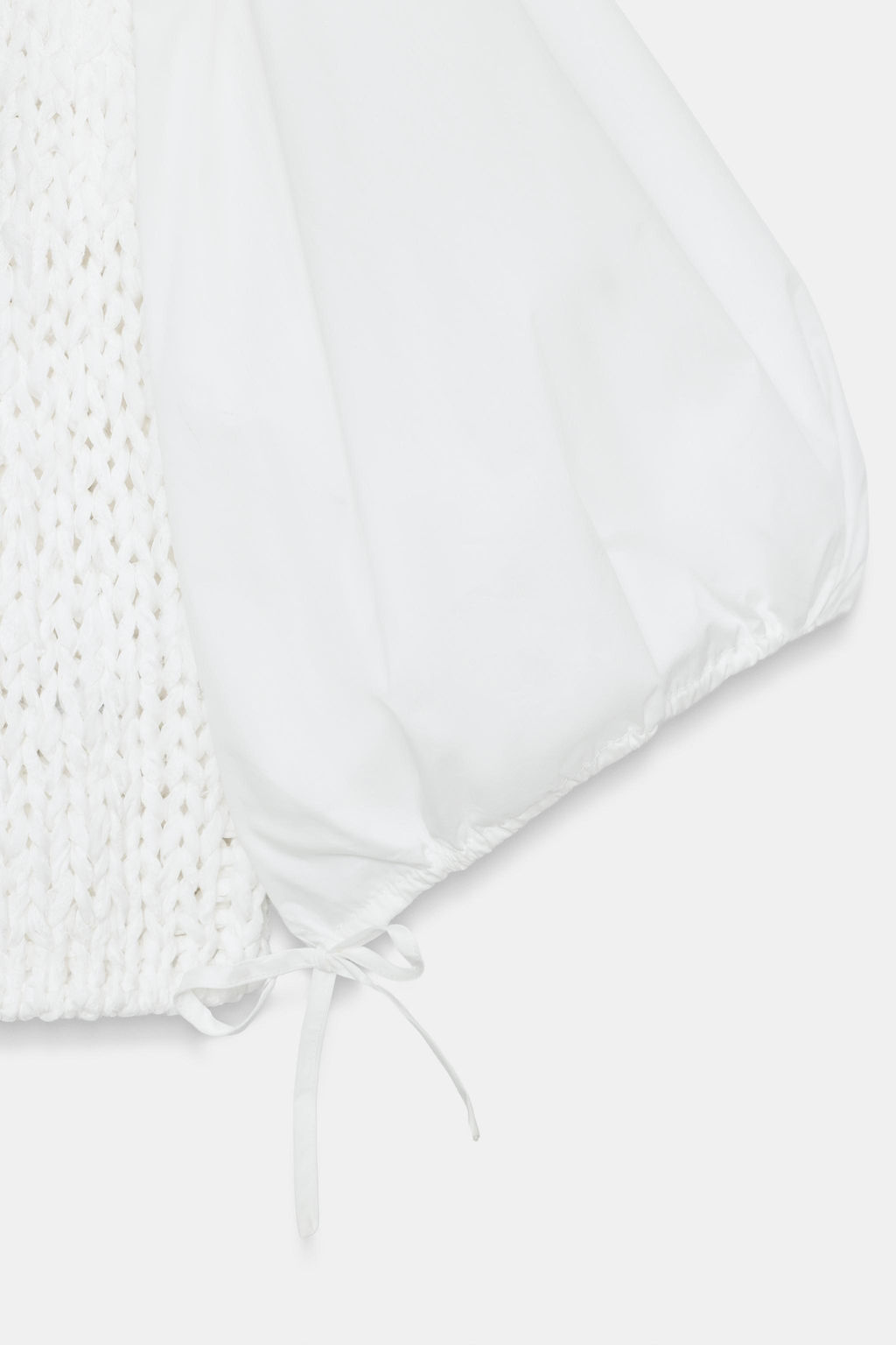 JERSEY COMBINADO PUNTO / Blanco - Zara фото 8