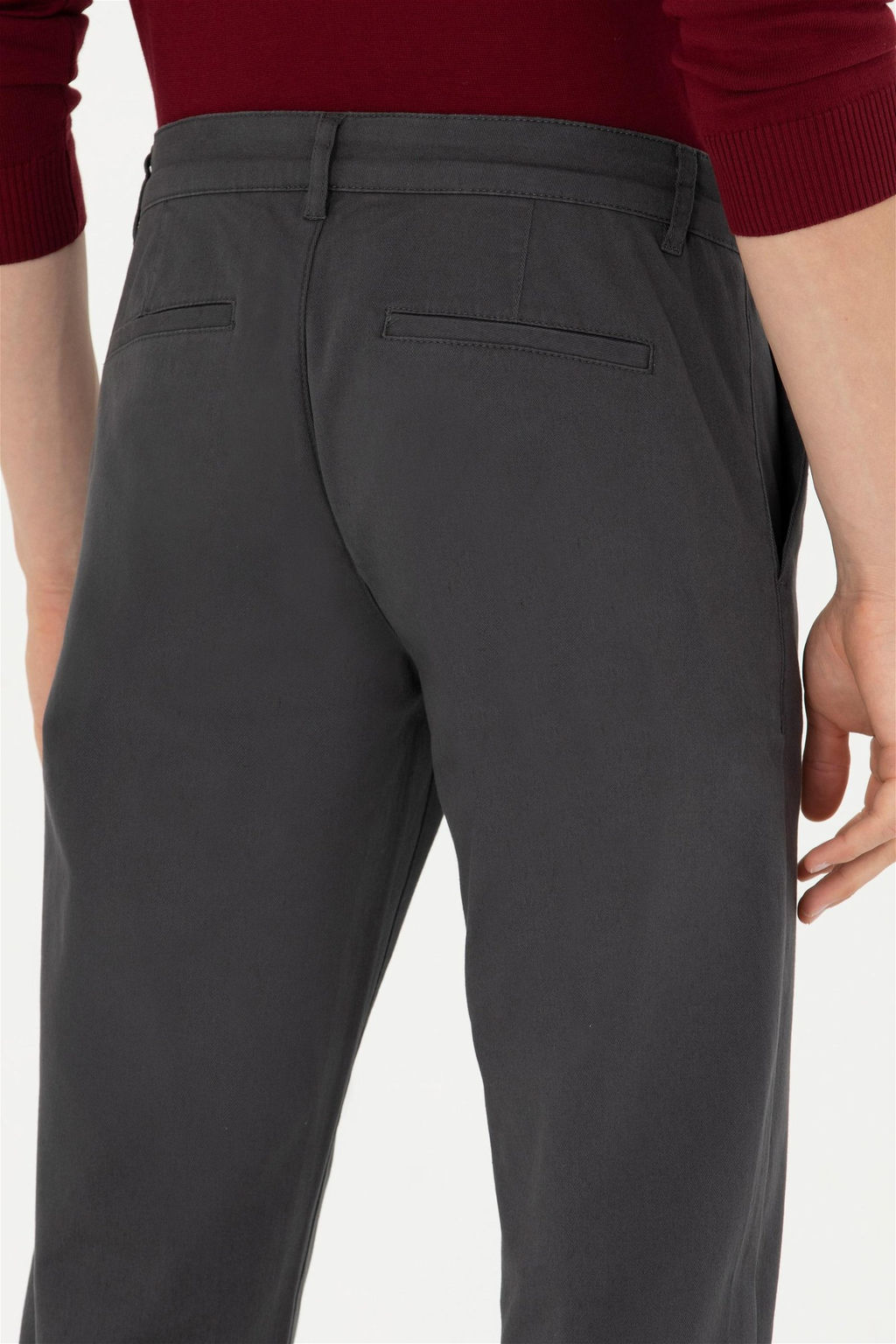 Мужские брюки из плотной ткани антрацитового цвета - U.s. polo assn фото 7