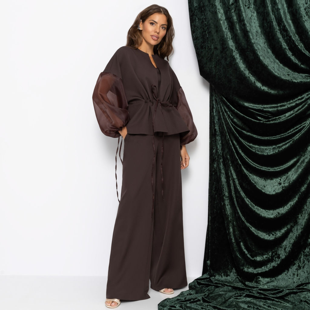 Брючный костюм для идеальной химии, Серьезная леди (2 в 1, брауни) - Charutti фото 7