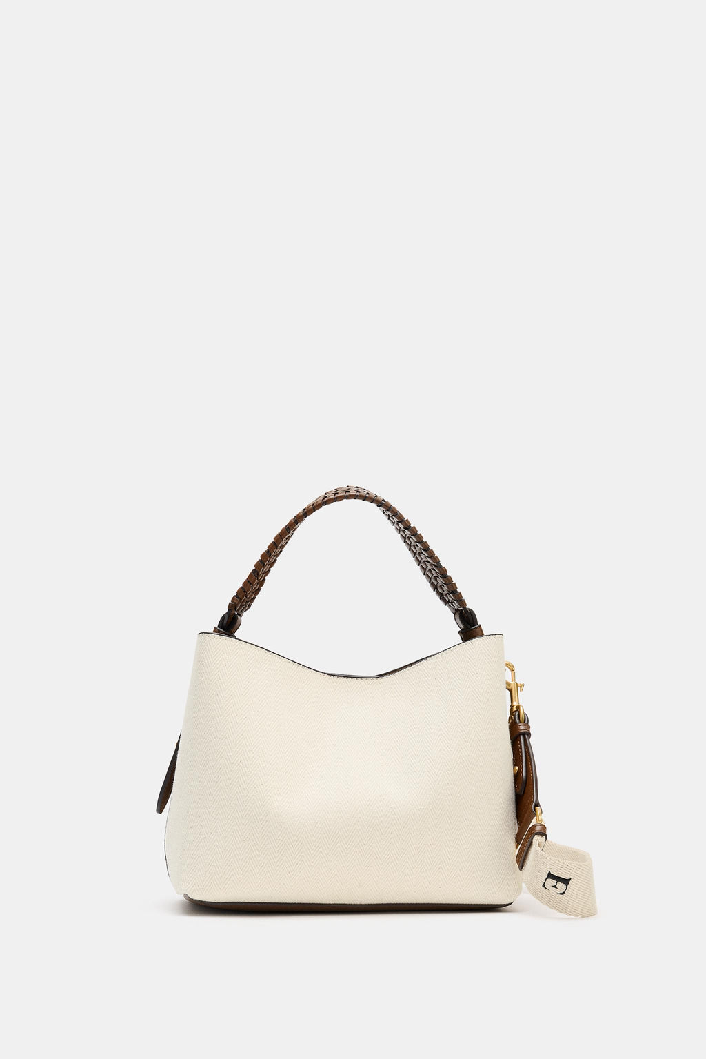 BOLSO CANVAS ASA TRENZADA / Beige claro - Zara фото 10
