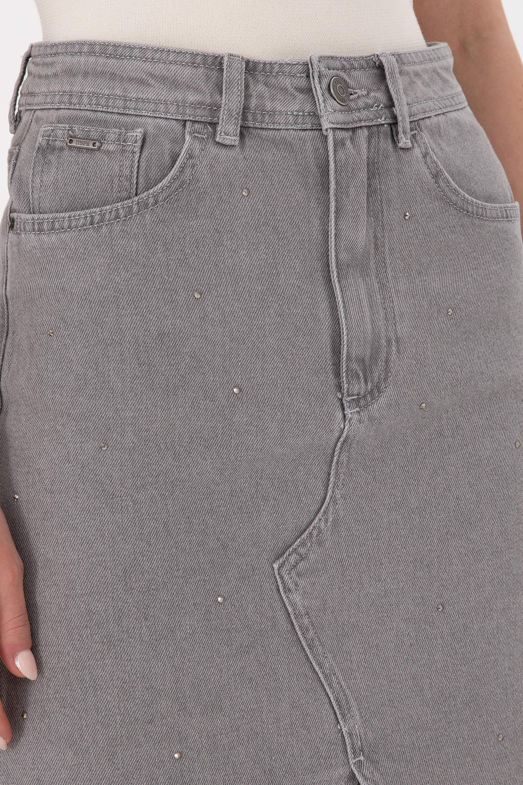 Женская серая джинсовая юбка Неожиданная скидка в корзине - U.s. polo assn фото 5