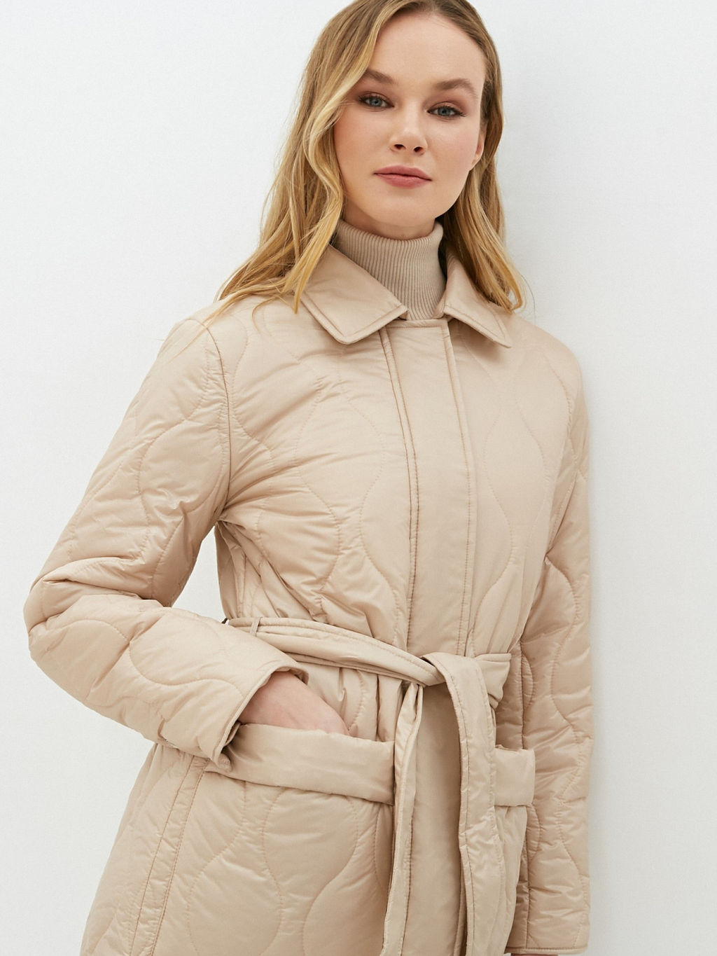 Conso/SL 220117 - light beige Утепленное Пальто  фото 8