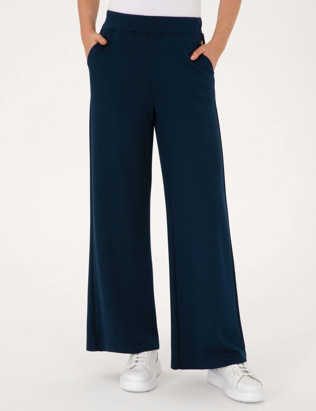 Lacivert Flare Fit Modal Kar___ml_ E_ofman Alt_