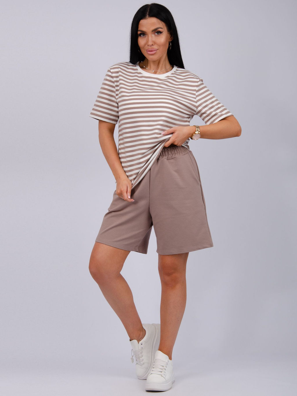 Костюм "Океан" бежевый, трикотаж