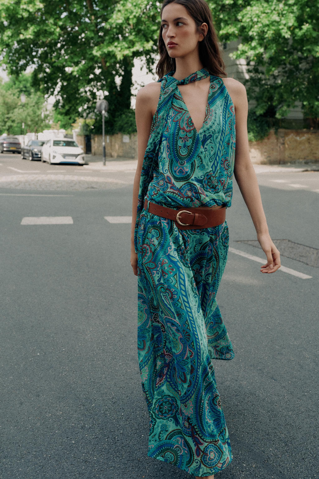 FALDA ESTAMPADA CINTUR?N / Multicolor - Zara фото 2