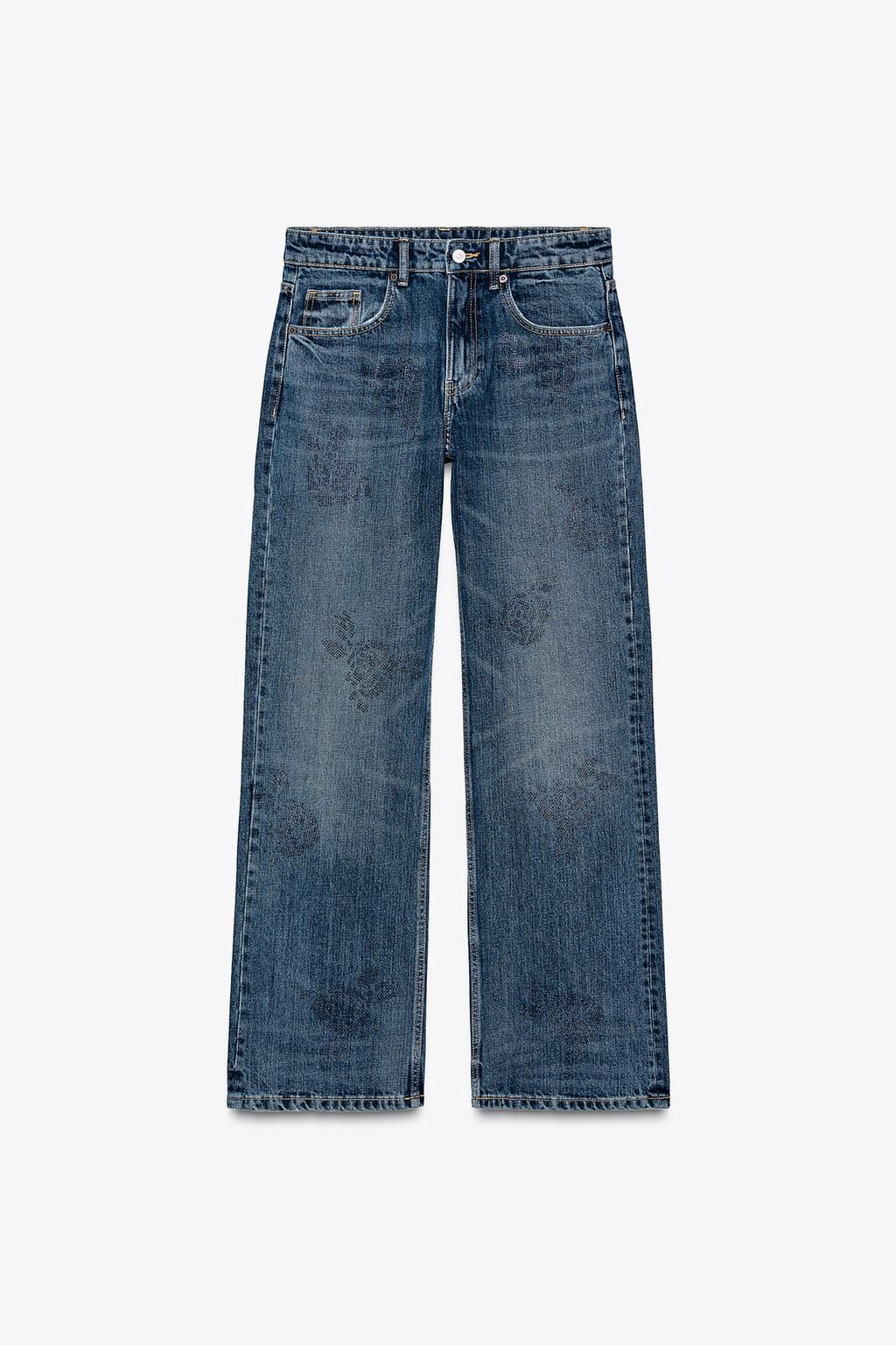 MID-RISE WIDE-LEG TRF JEANS - Zara фото 5