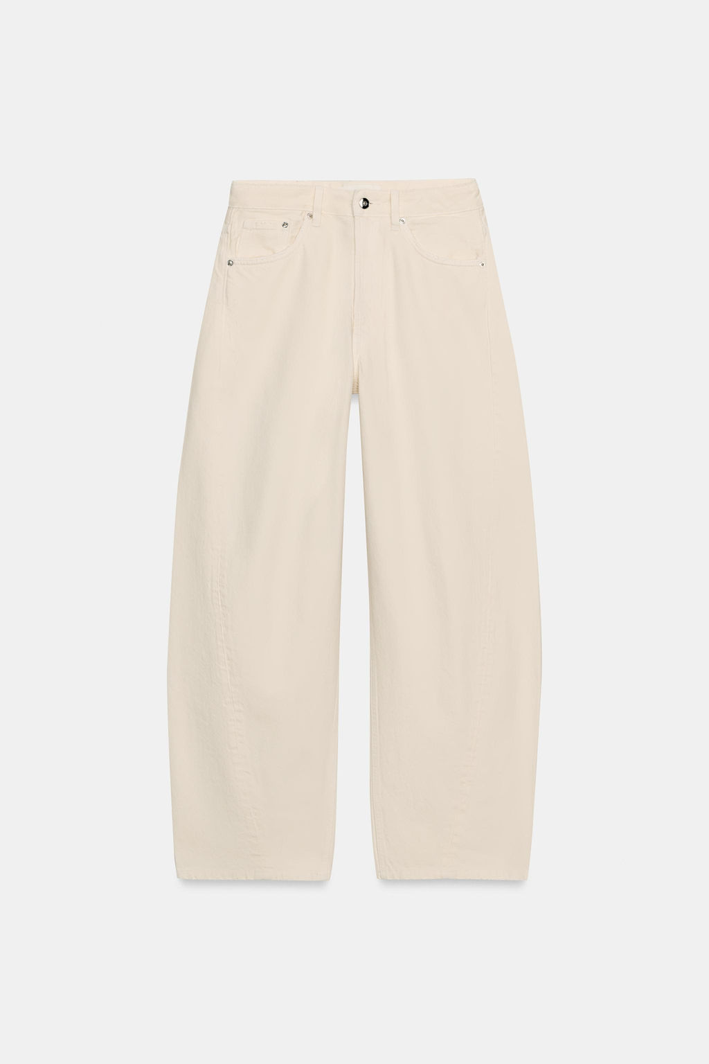 JEANS TRF BAGGY BALLOON TIRO MEDIO / Blanco roto - Zara фото 8