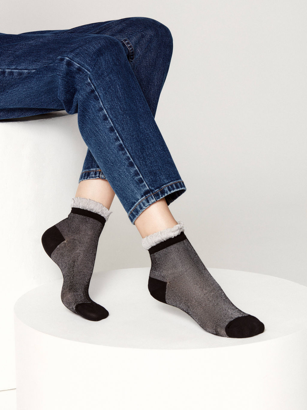 Цена за 2 пары. Носки Классические CONTE Носки из вискозы со сборкой серый