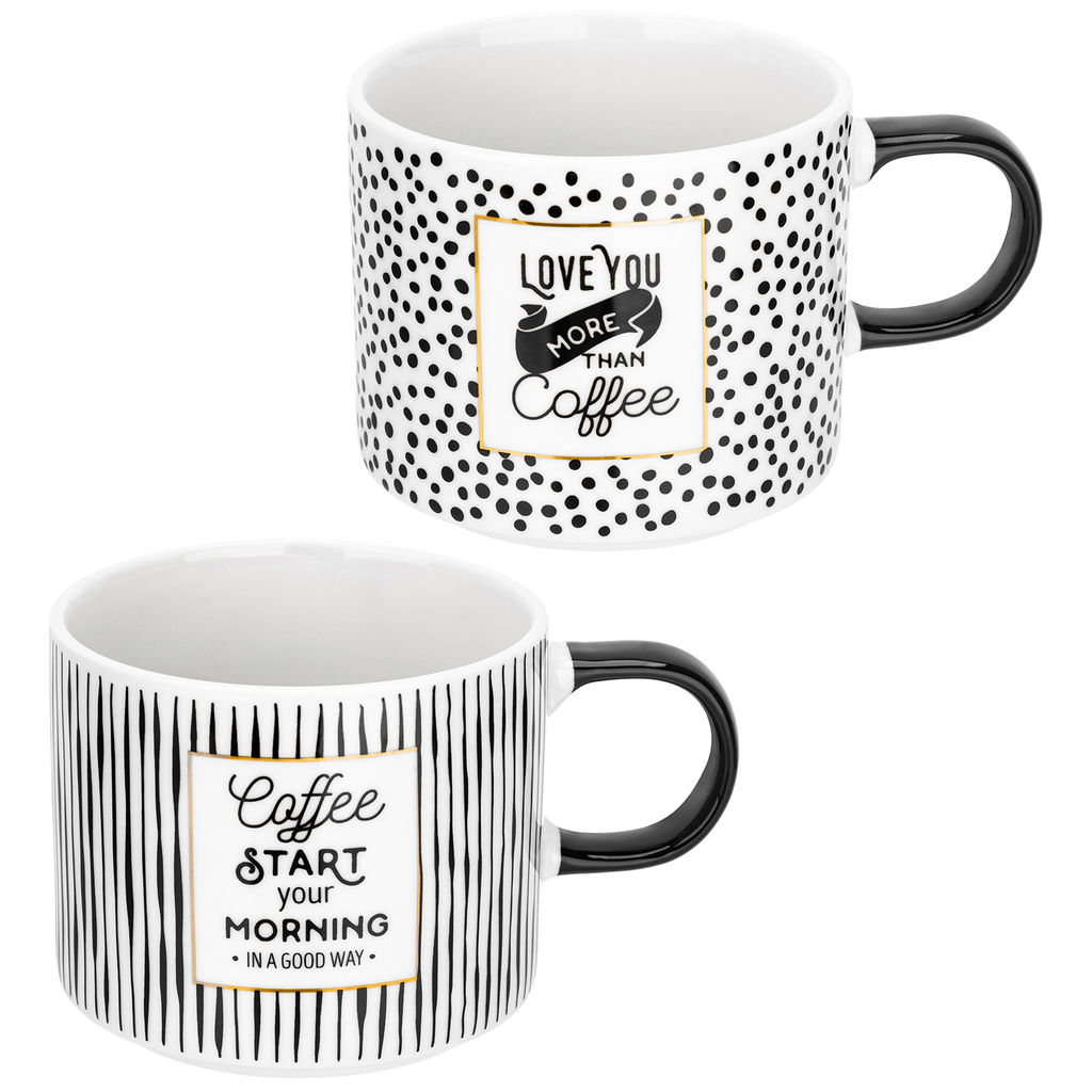 Набор кружек 2 пр. 400 мл 13,8*9,5*8,5 см "Кофе" фарфор NEW BONE CHINA