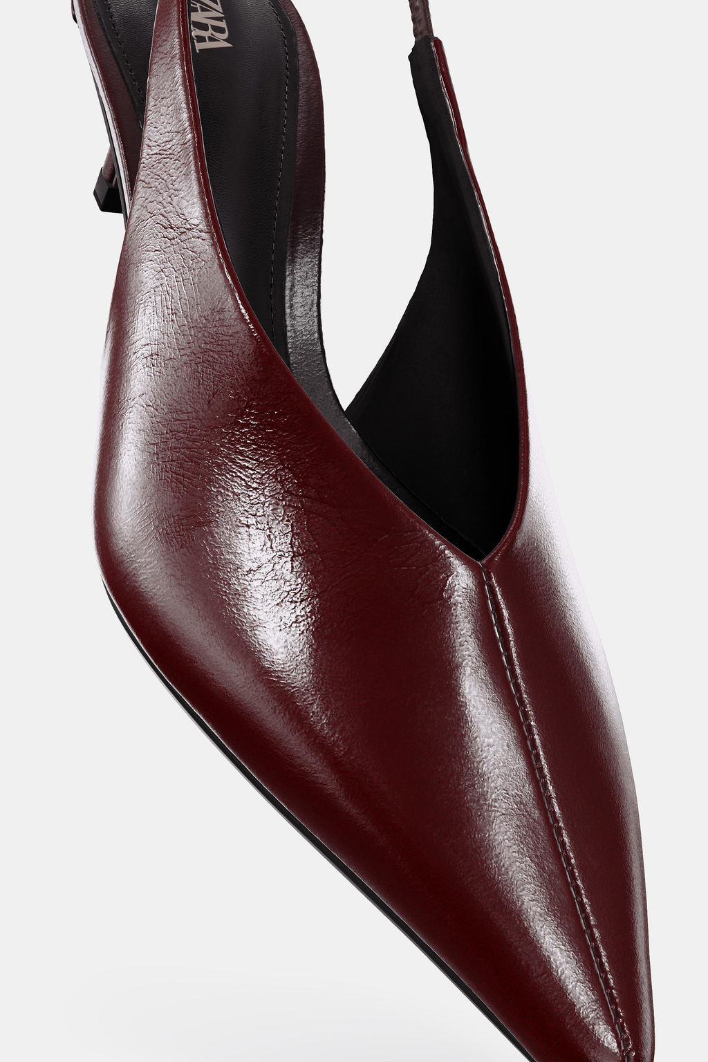 LEATHER SLINGBACK SHOES - Zara фото 7