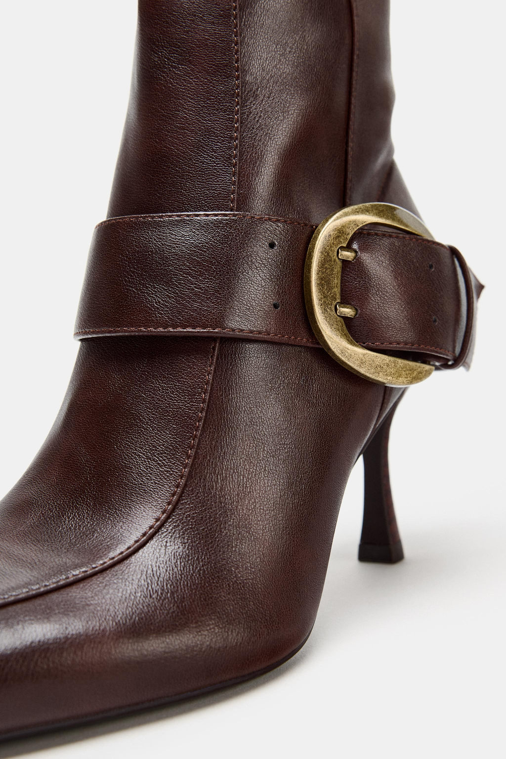 HIGH-HEEL BOOTS WITH METAL BUCKLE - Zara фото 7