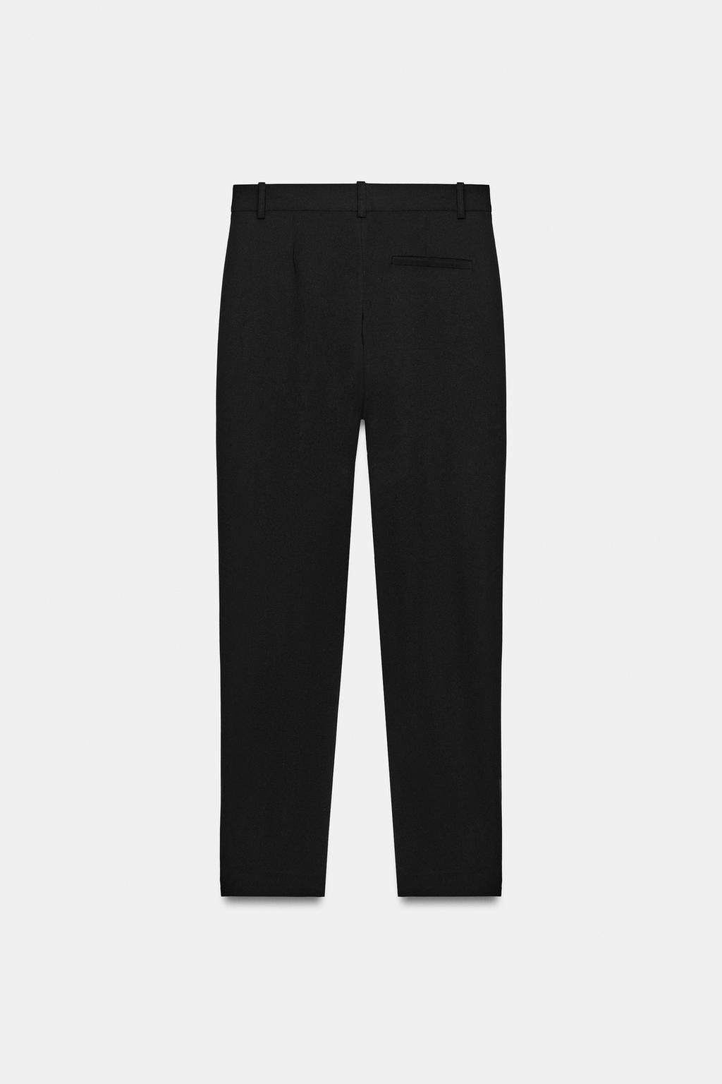 ZW COLLECTION LIMITED EDITION SLIM WOOL BLEND TROUSERS - Zara фото 4