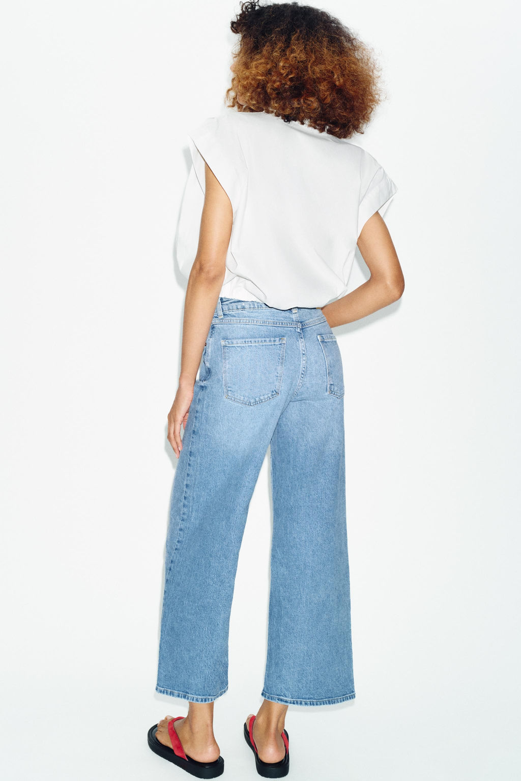 JEANS Z1975 CULOTTE TIRO ALTO COMFORT / Azul claro - Zara фото 7