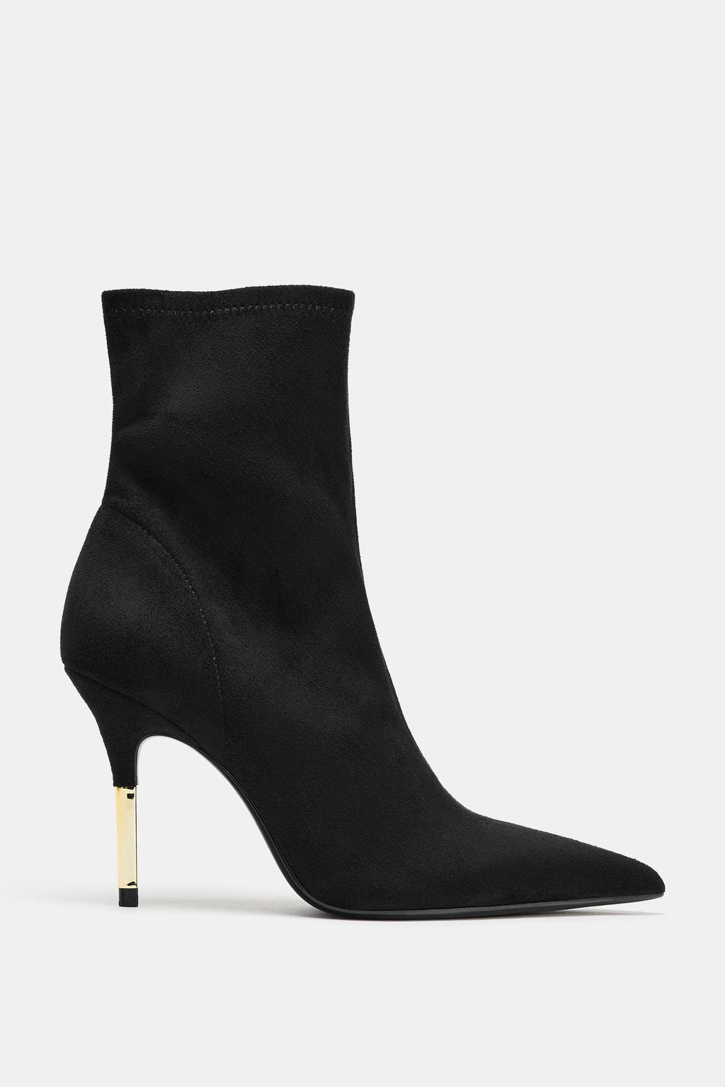 HEELED ANKLE BOOTS WITH METAL DETAIL