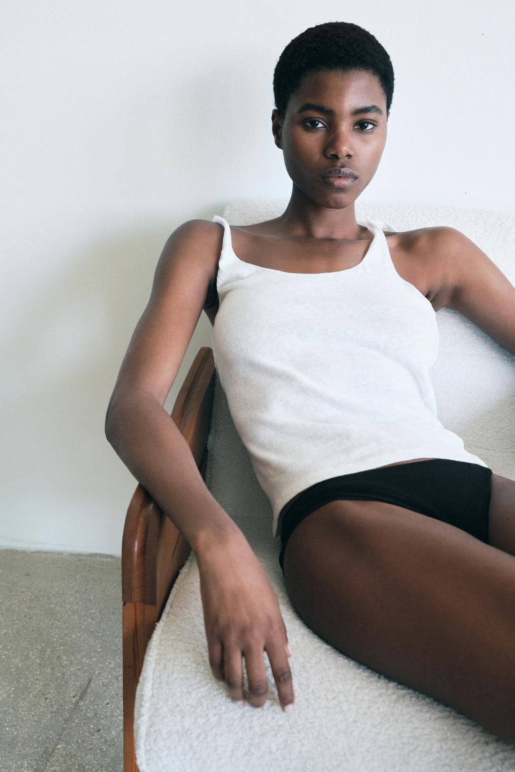 STRAPPY COTTON TOP - Zara фото 5