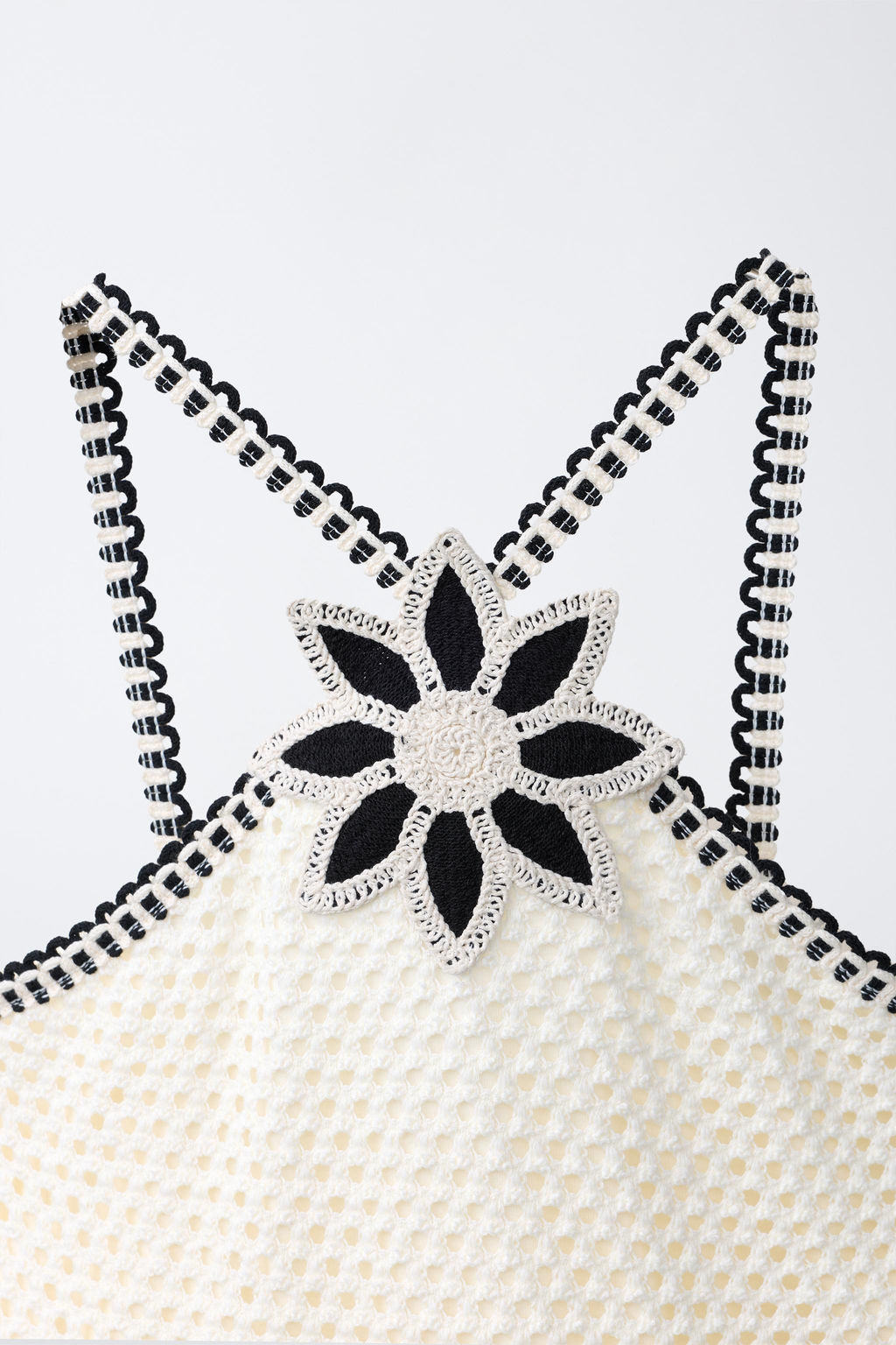 VESTIDO PUNTO CROCHET FLOR / Crudo - Zara фото 5