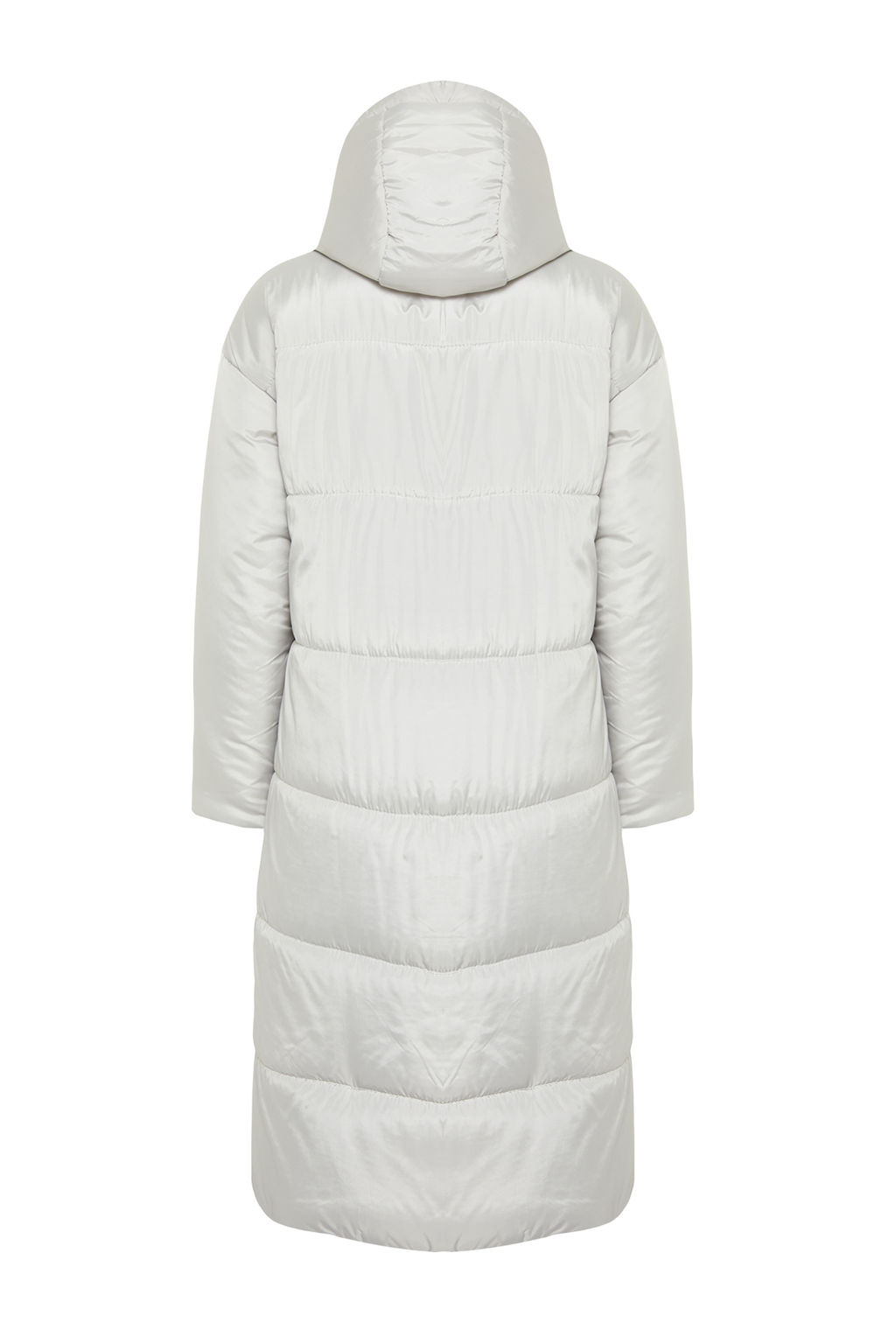 TRENDYOLMILLA Siyah Kapusonlu Su Itici Uzun Sisme Mont TWOAW24MO00136  фото 28