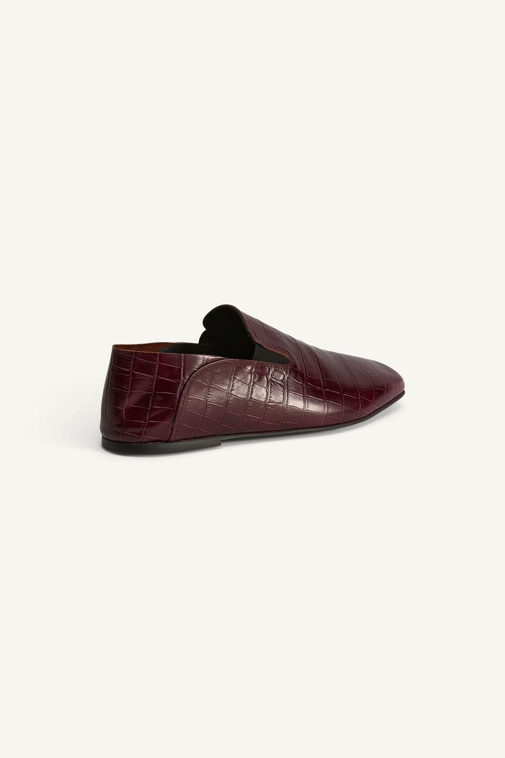 LEATHER LOAFERS WITH EMBOSSING - Zara фото 6