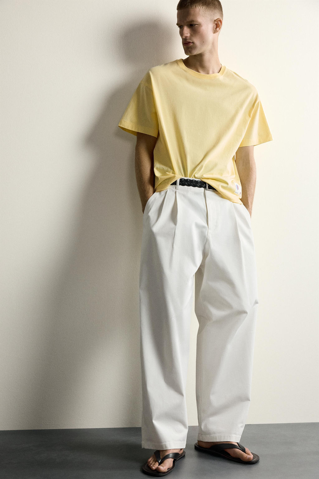 CAMISETA RELAXED FIT GR?FICO SOL / Mantequilla - Zara фото 5